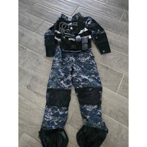 Teetot Kids Police SWAT Tactical Costume Jumpsuit Blue Digital Camo Size 5